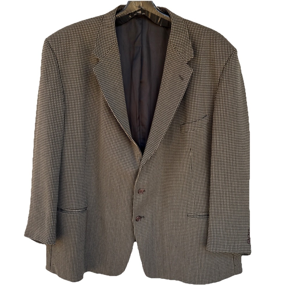 Pierre Cardin Vintage Brown Blazer Mens Made In USA Pit-pit 30" Length 38"‎